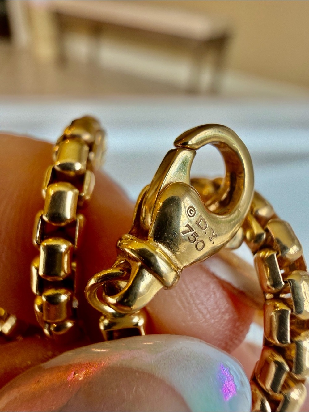 David Yurman 18 karat gold wheat necklace - Picture 6 of 6